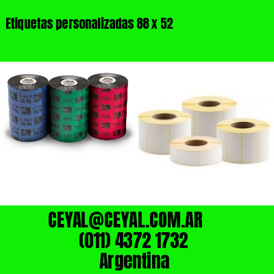 Etiquetas personalizadas 88 x 52