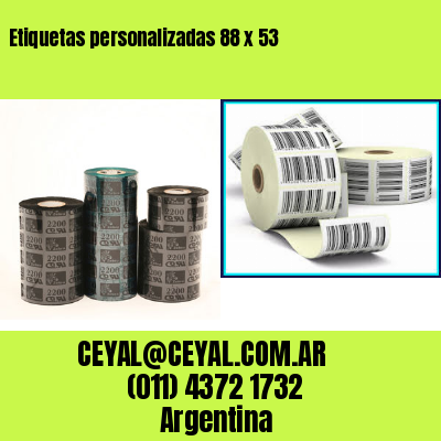 Etiquetas personalizadas 88 x 53