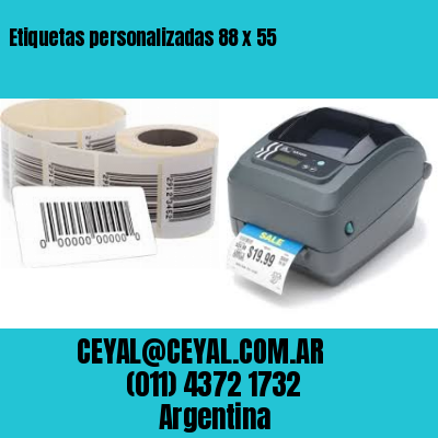 Etiquetas personalizadas 88 x 55
