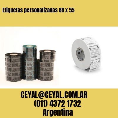 Etiquetas personalizadas 88 x 55