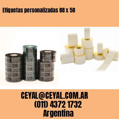 Etiquetas personalizadas 88 x 58