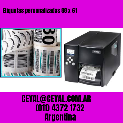 Etiquetas personalizadas 88 x 61