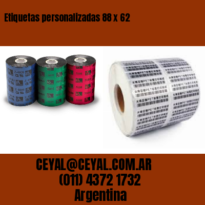 Etiquetas personalizadas 88 x 62