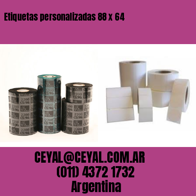 Etiquetas personalizadas 88 x 64