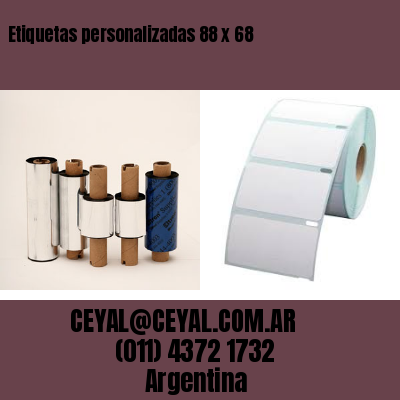 Etiquetas personalizadas 88 x 68