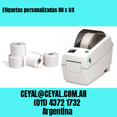 Etiquetas personalizadas 88 x 69