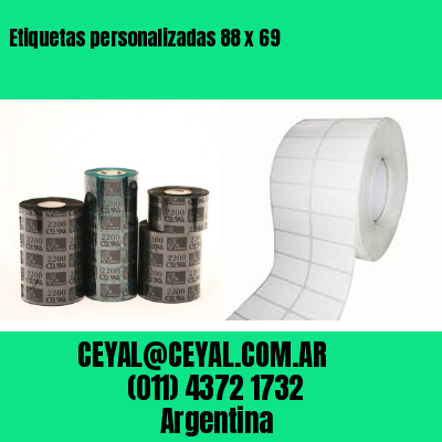 Etiquetas personalizadas 88 x 69