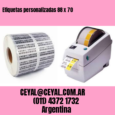 Etiquetas personalizadas 88 x 70