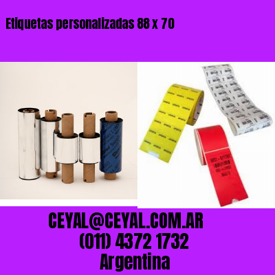 Etiquetas personalizadas 88 x 70