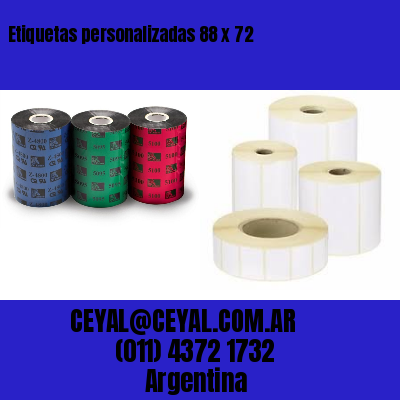 Etiquetas personalizadas 88 x 72