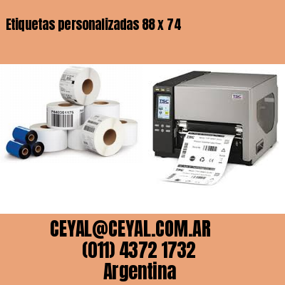 Etiquetas personalizadas 88 x 74
