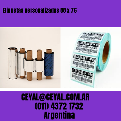 Etiquetas personalizadas 88 x 76
