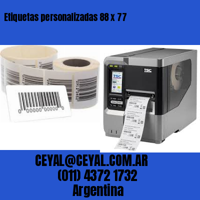 Etiquetas personalizadas 88 x 77