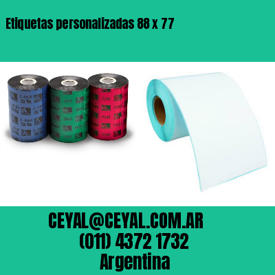Etiquetas personalizadas 88 x 77