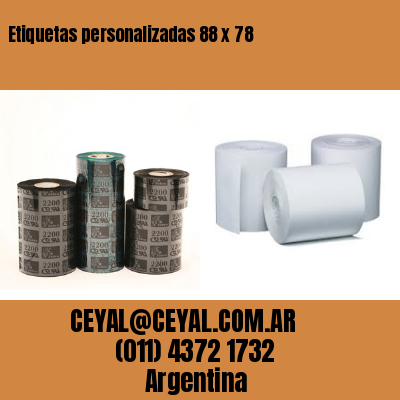 Etiquetas personalizadas 88 x 78
