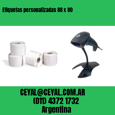 Etiquetas personalizadas 88 x 80