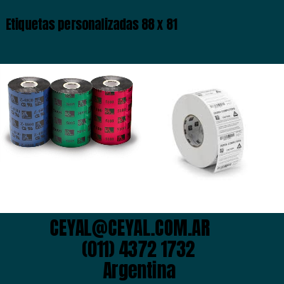Etiquetas personalizadas 88 x 81
