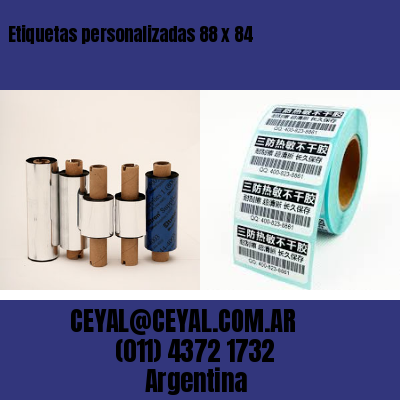 Etiquetas personalizadas 88 x 84