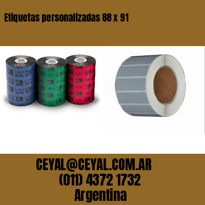 Etiquetas personalizadas 88 x 91