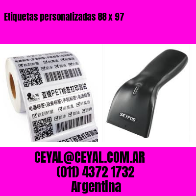 Etiquetas personalizadas 88 x 97