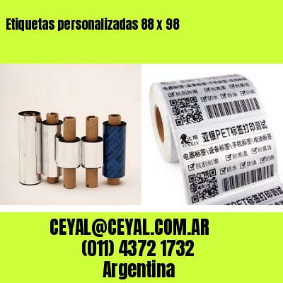 Etiquetas personalizadas 88 x 98
