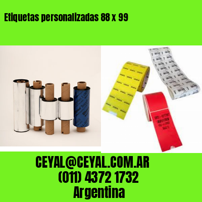 Etiquetas personalizadas 88 x 99