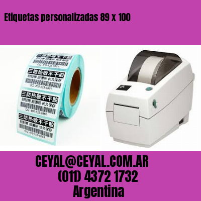 Etiquetas personalizadas 89 x 100