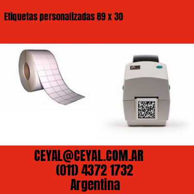 Etiquetas personalizadas 89 x 30