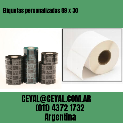 Etiquetas personalizadas 89 x 30