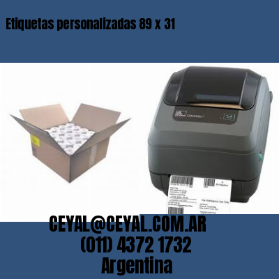 Etiquetas personalizadas 89 x 31