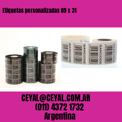 Etiquetas personalizadas 89 x 31