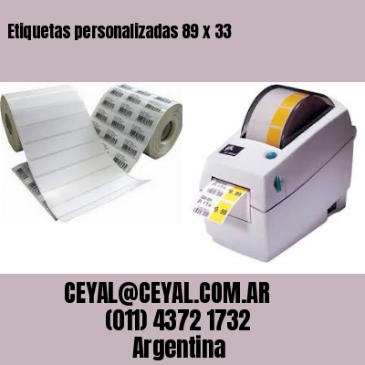 Etiquetas personalizadas 89 x 33