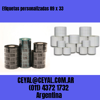 Etiquetas personalizadas 89 x 33