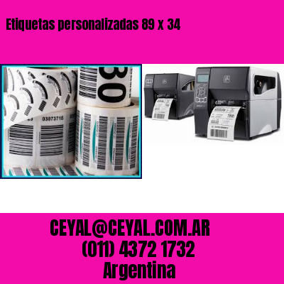 Etiquetas personalizadas 89 x 34