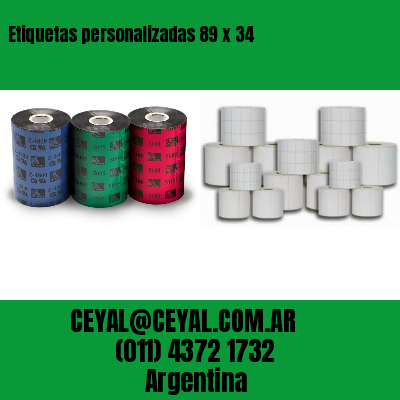 Etiquetas personalizadas 89 x 34