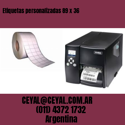 Etiquetas personalizadas 89 x 36