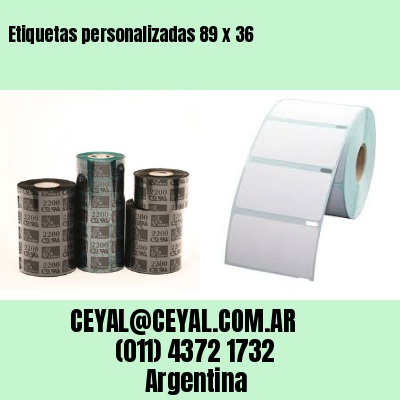 Etiquetas personalizadas 89 x 36