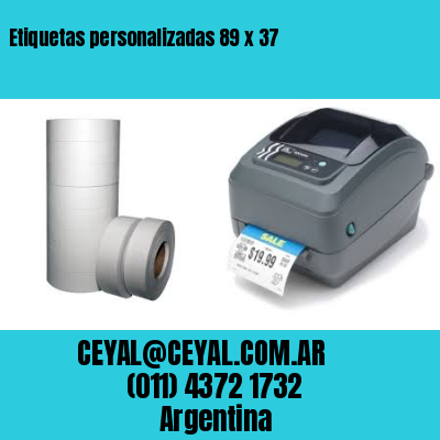 Etiquetas personalizadas 89 x 37