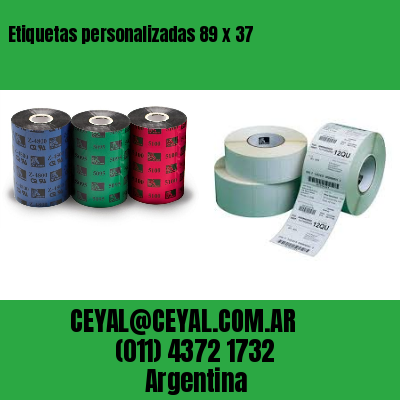Etiquetas personalizadas 89 x 37
