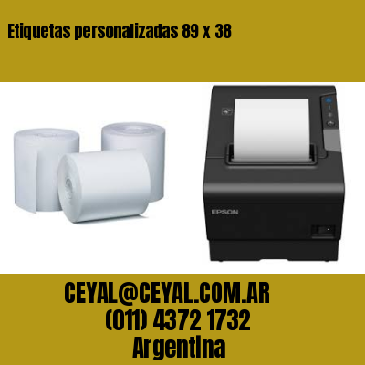 Etiquetas personalizadas 89 x 38