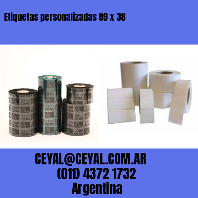 Etiquetas personalizadas 89 x 38