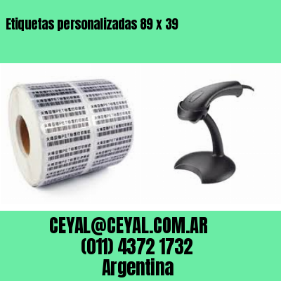 Etiquetas personalizadas 89 x 39