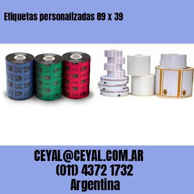 Etiquetas personalizadas 89 x 39