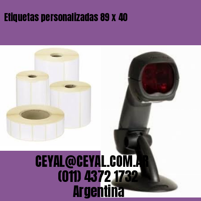 Etiquetas personalizadas 89 x 40
