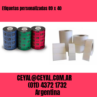 Etiquetas personalizadas 89 x 40