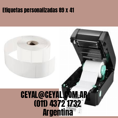 Etiquetas personalizadas 89 x 41