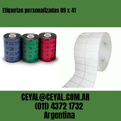 Etiquetas personalizadas 89 x 41