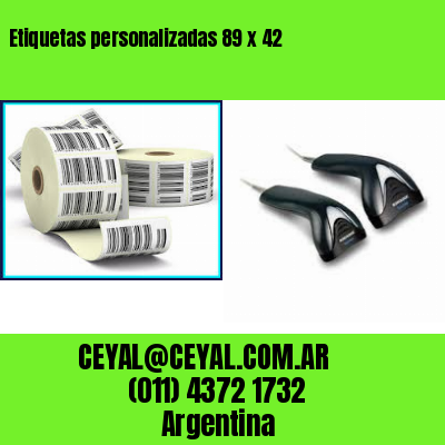 Etiquetas personalizadas 89 x 42