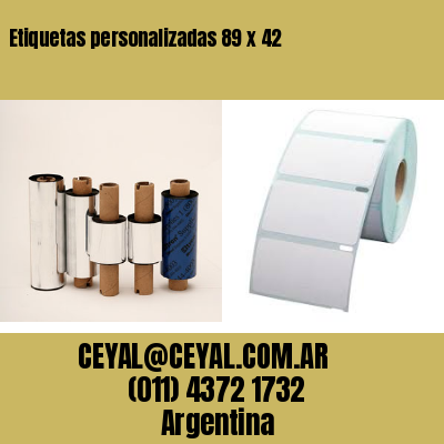 Etiquetas personalizadas 89 x 42