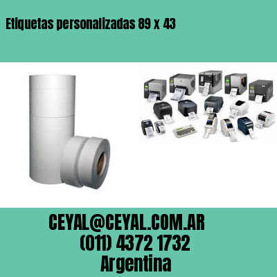 Etiquetas personalizadas 89 x 43